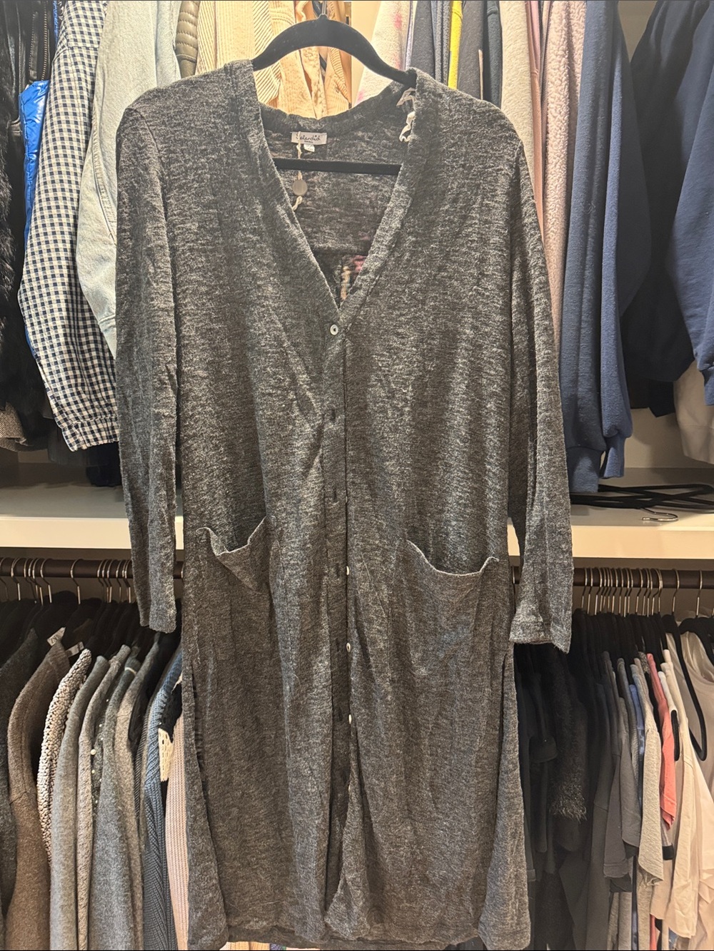 Splendid Heather Gray Long Cardigan